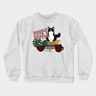 Books Cats & Coffee Crewneck Sweatshirt